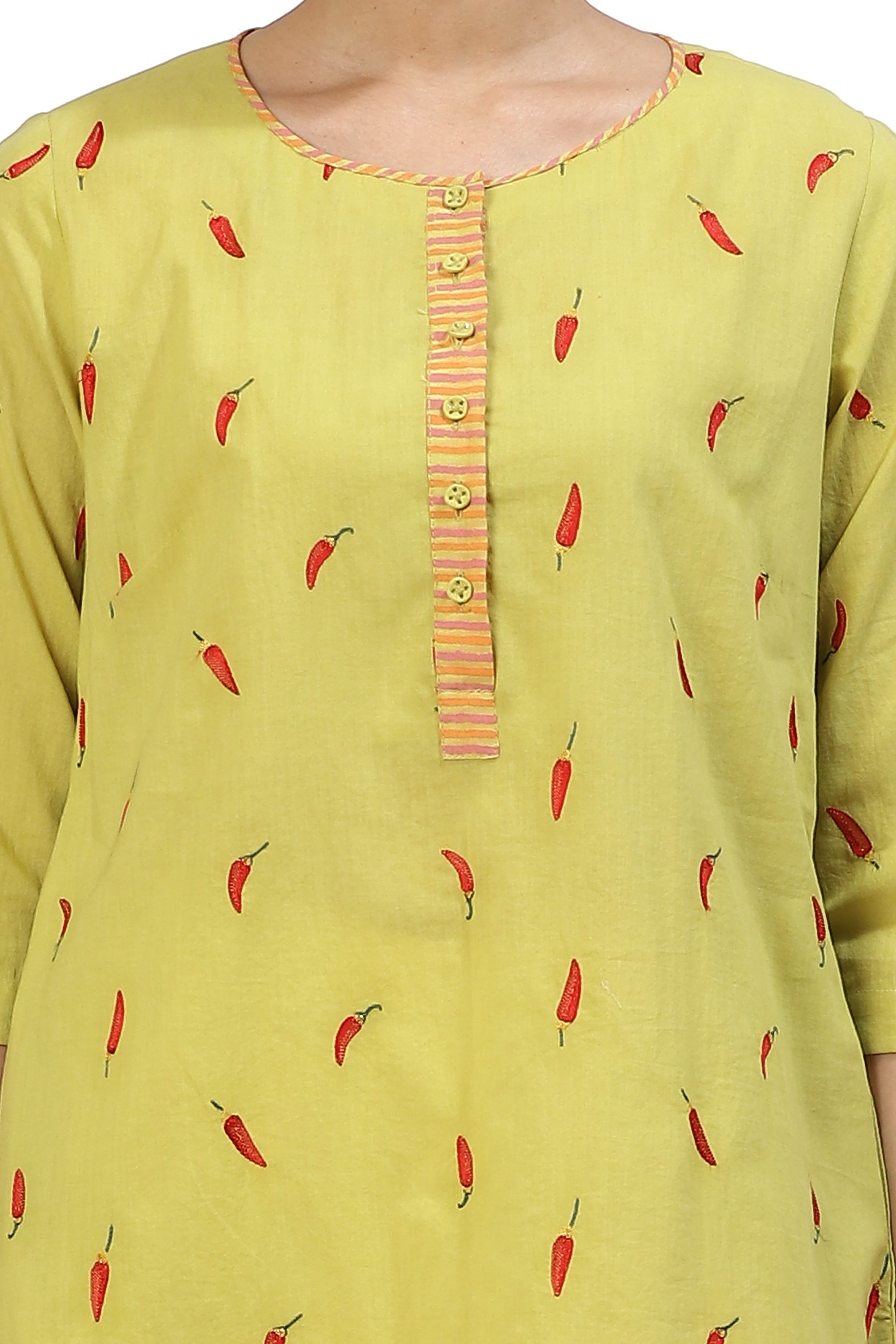 Lime Red Chilli Dress