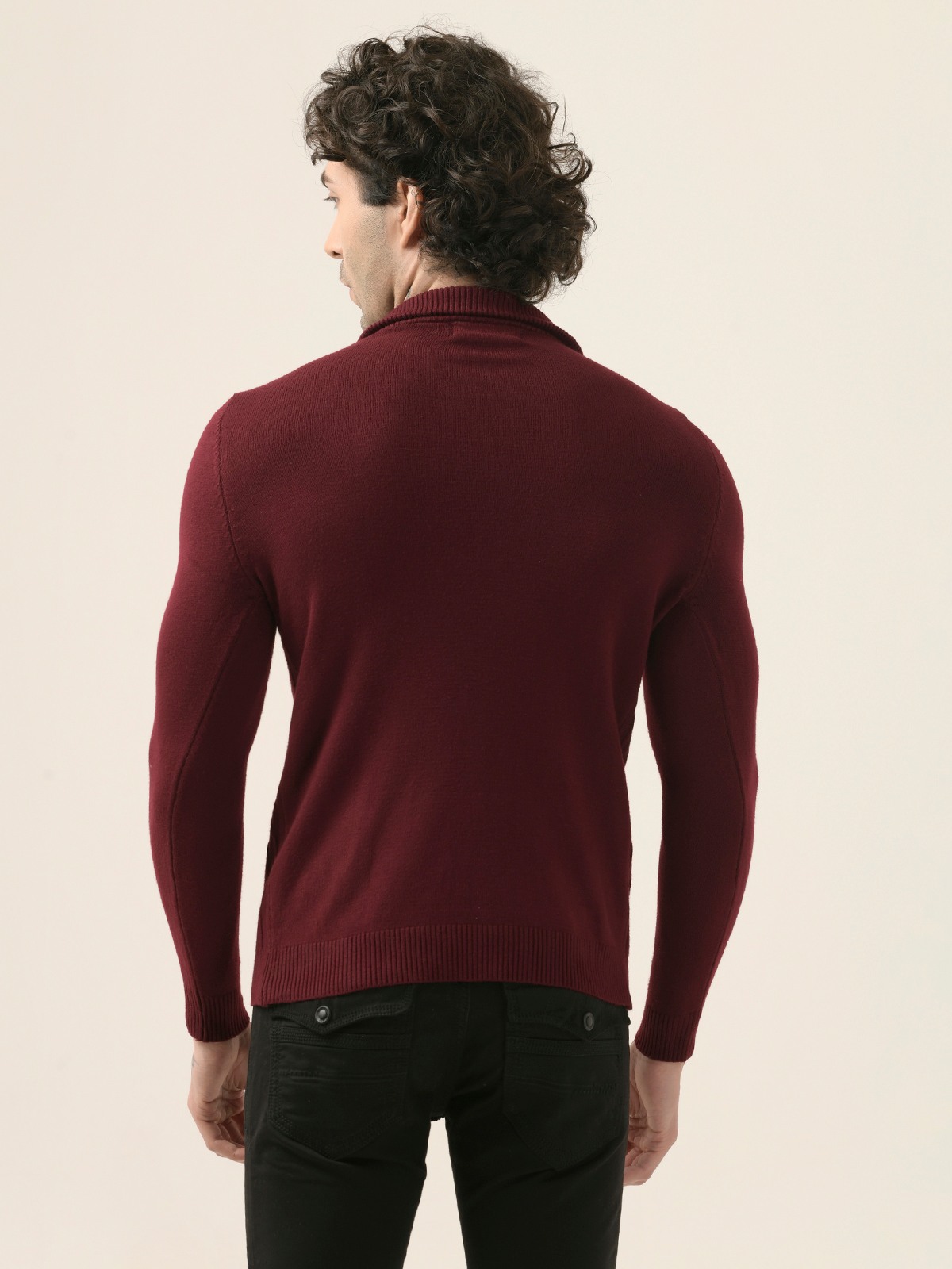 ALBION Mens Winter Maroon Sweaters