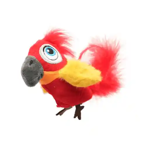 Barkbutler Fofos Parrot with Catnip Balls Interactive Toy for Cats (Red)