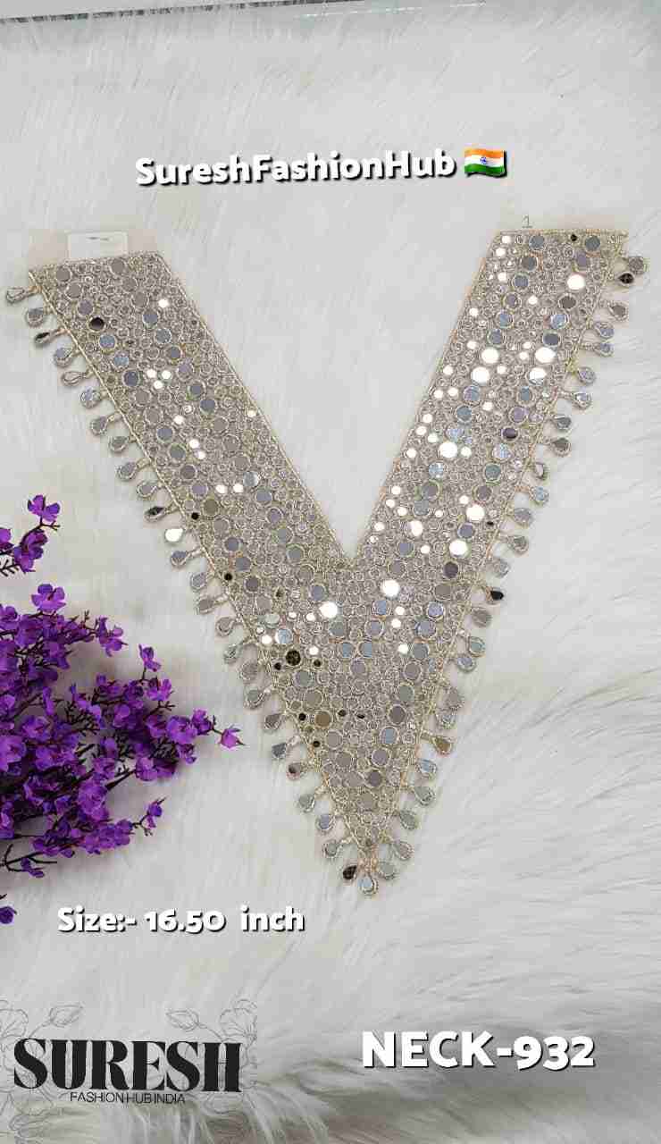 Pearl Mirror Cutwork Hanging Neck Design – N-932