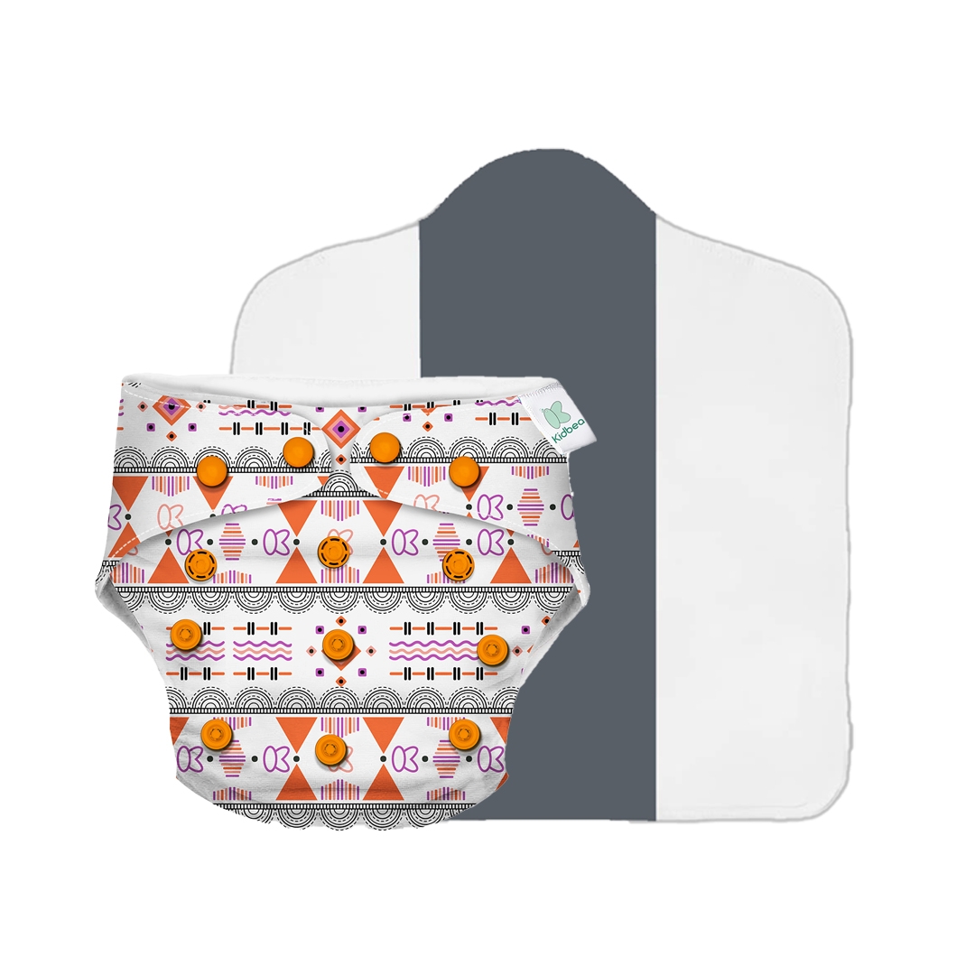 Kidbea | Kidbea Premium Adjustable Baby Cloth Diaper For 5Kg-17Kg | 0 to 3 years-Mandala 0