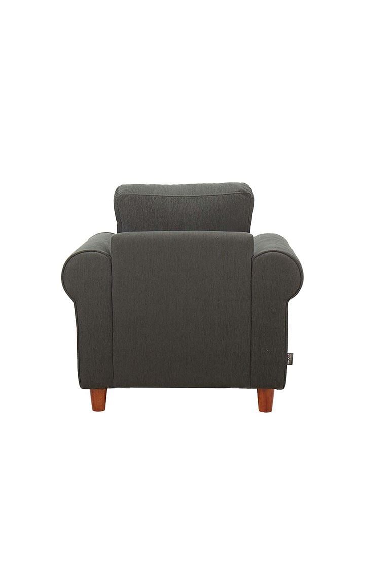 neudot Melody Sofa for Living Room |1 Person Sofa|Premium Fabric with Padded Cushioned Armrest | Solid Wood Frame|1 Seater in Slate Grey Color