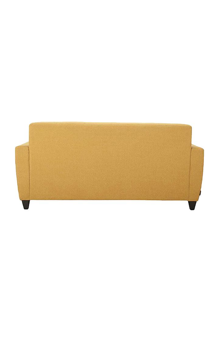 neudot Elegance Sofa for Living Room |3 Persons Sofa|Premium Fabric with Cushioned Armrest | Neem Wood Frame|3 Seater in - Husky Yellow