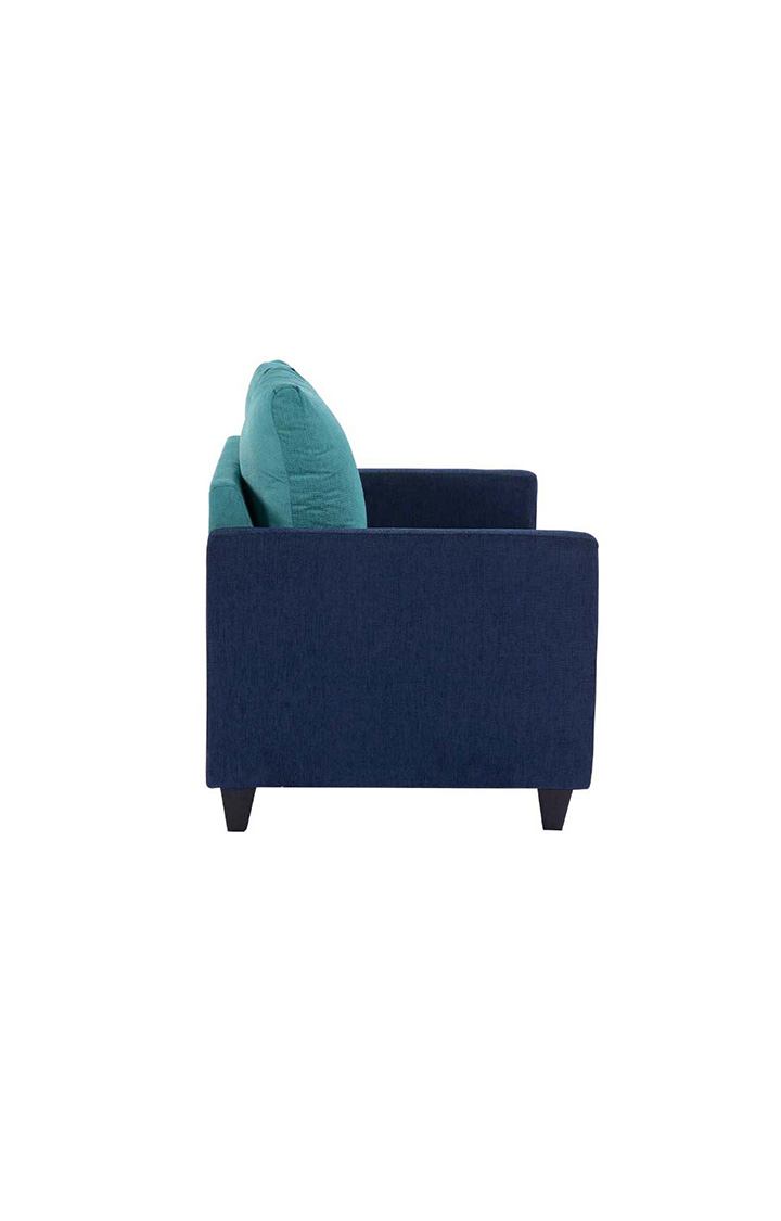 neudot Saya Dual Color Sofa for Living Room |2 Persons Sofa|Premium Fabric with Cushioned Armrest | Solid Wood Frame|2 Seater in Saya Duo Teal Color