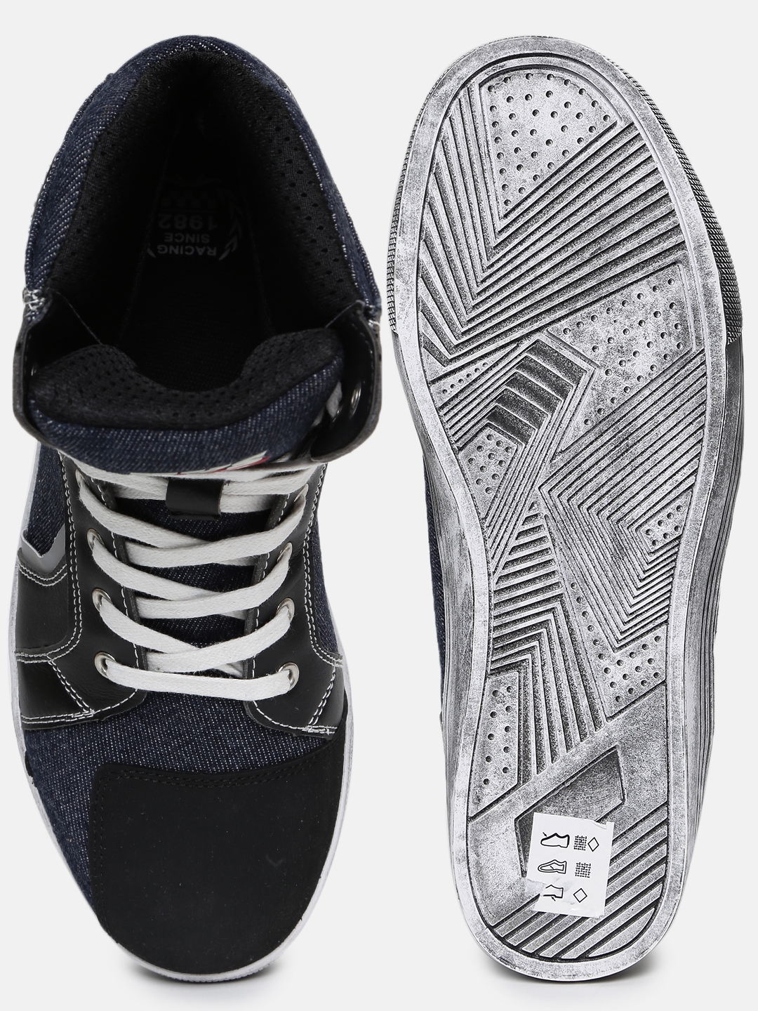 LEVIS 51791101A Black Denim Canvas Skate Hi-Top Shoes Sneakers 13 | eBay