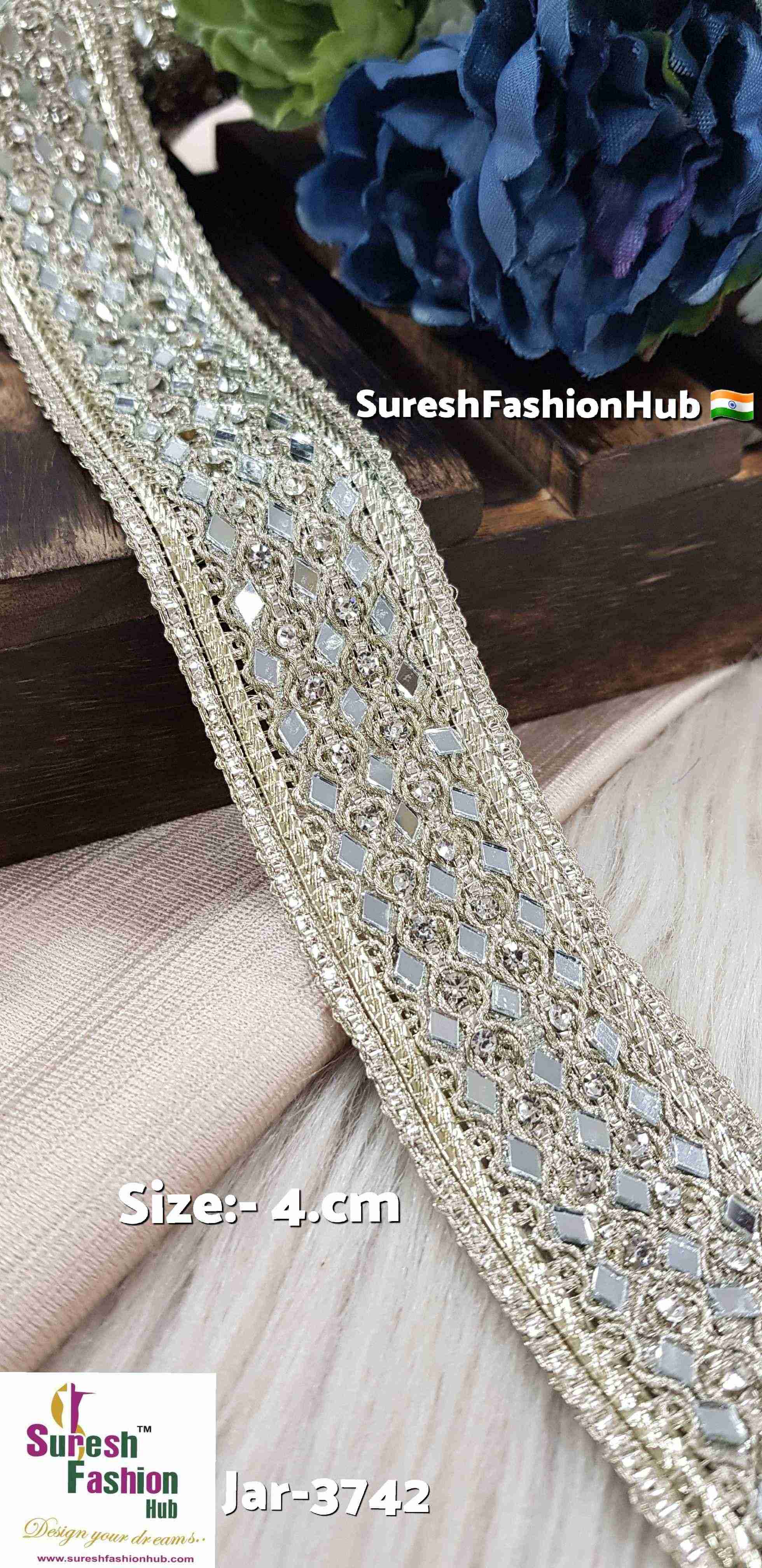 Water Radiance Gota Zari Lace