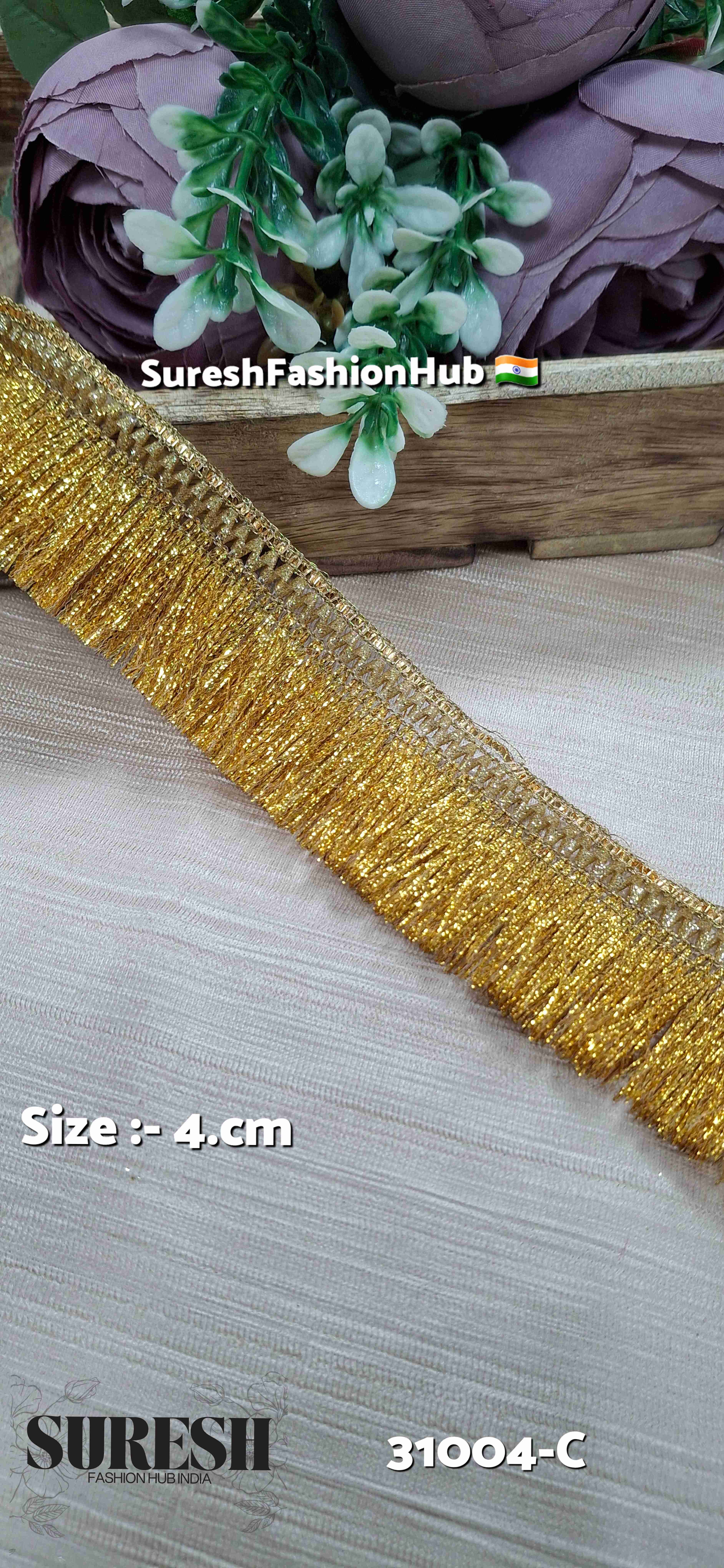 Antique Gold Badla Fringe Lace