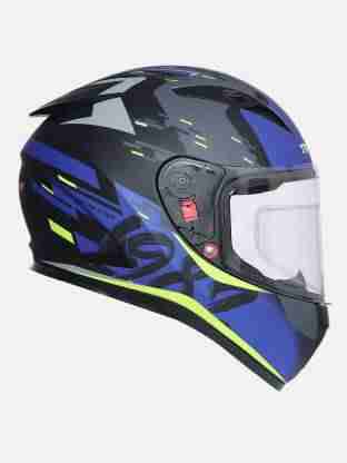 TVS Racing Helmet Matt Blue & Neon - DV