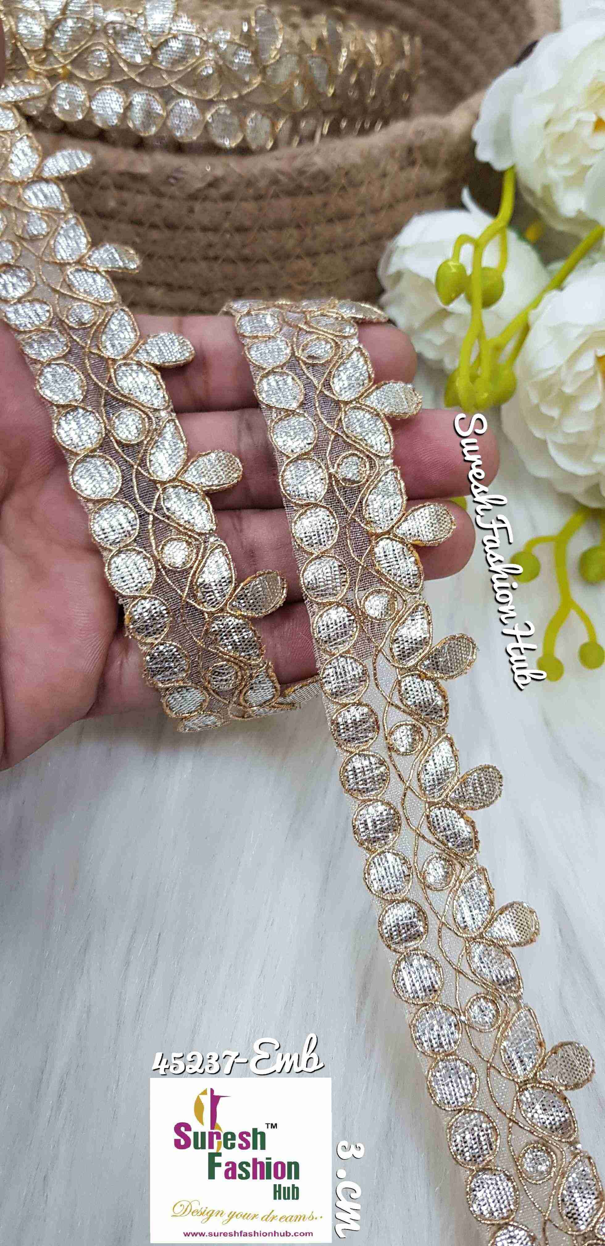 Foil Leaves Gota Patti Trim