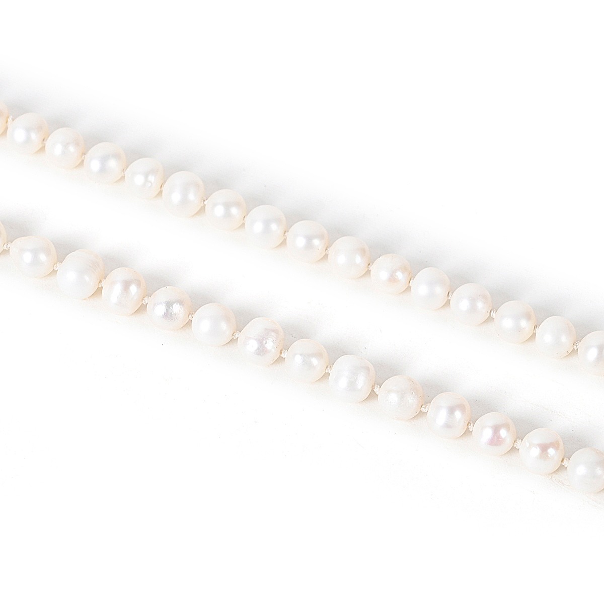 Shiv Ratan Kendra Natural Pearl Mala to balance Moon Planet, Mental Well Being & Anger Control II Length 35-40 CM II Weight: 40-45 Grams II