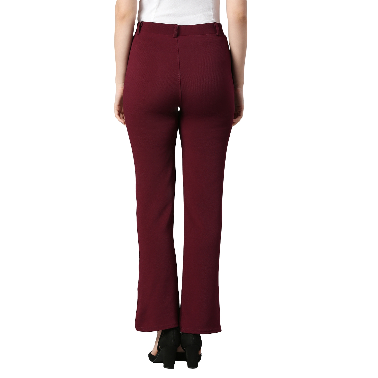 Buy Wine Trousers & Pants for Women by Silverfly Online | Ajio.com