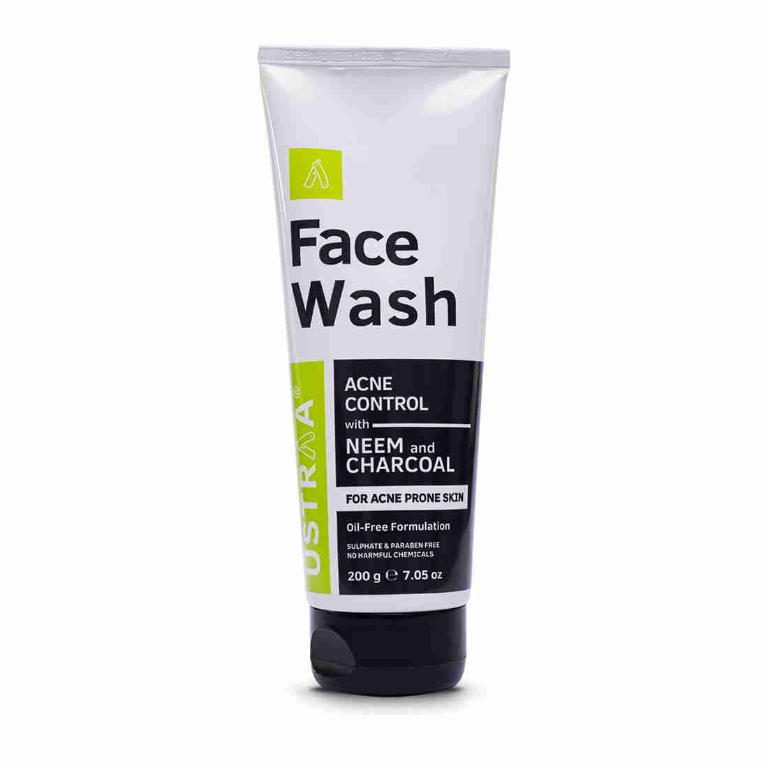 Ustraa Face Wash- Neem & Charcoal 200 g , De Tan Cream 50 g & Face Mask Oily Skin 125 g