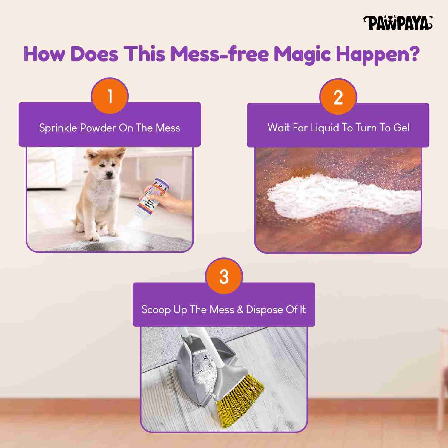 Pawpaya Pee Lock Powder for Cats & Dogs 150g