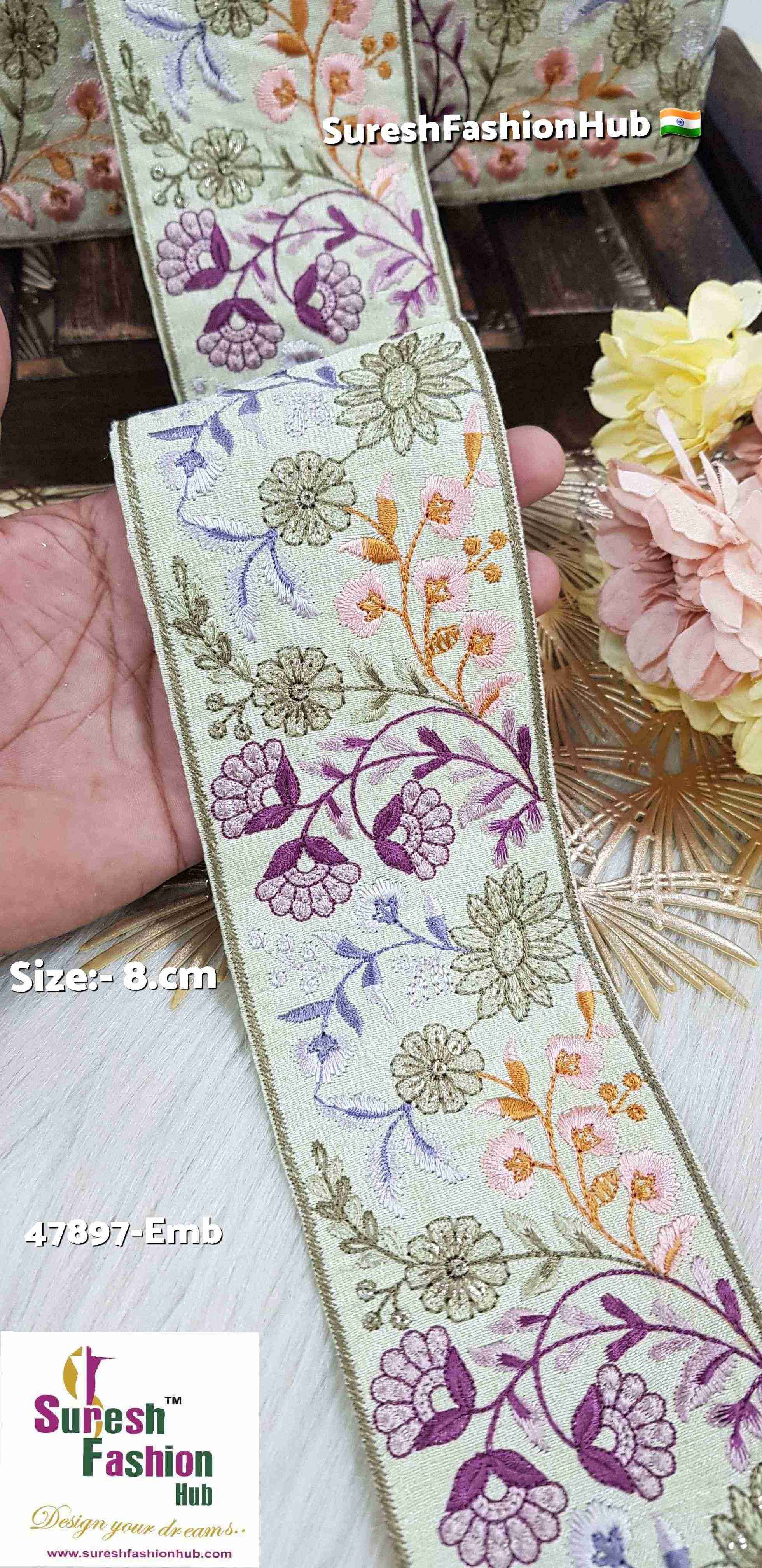 Pista Green Floral Delight Lace