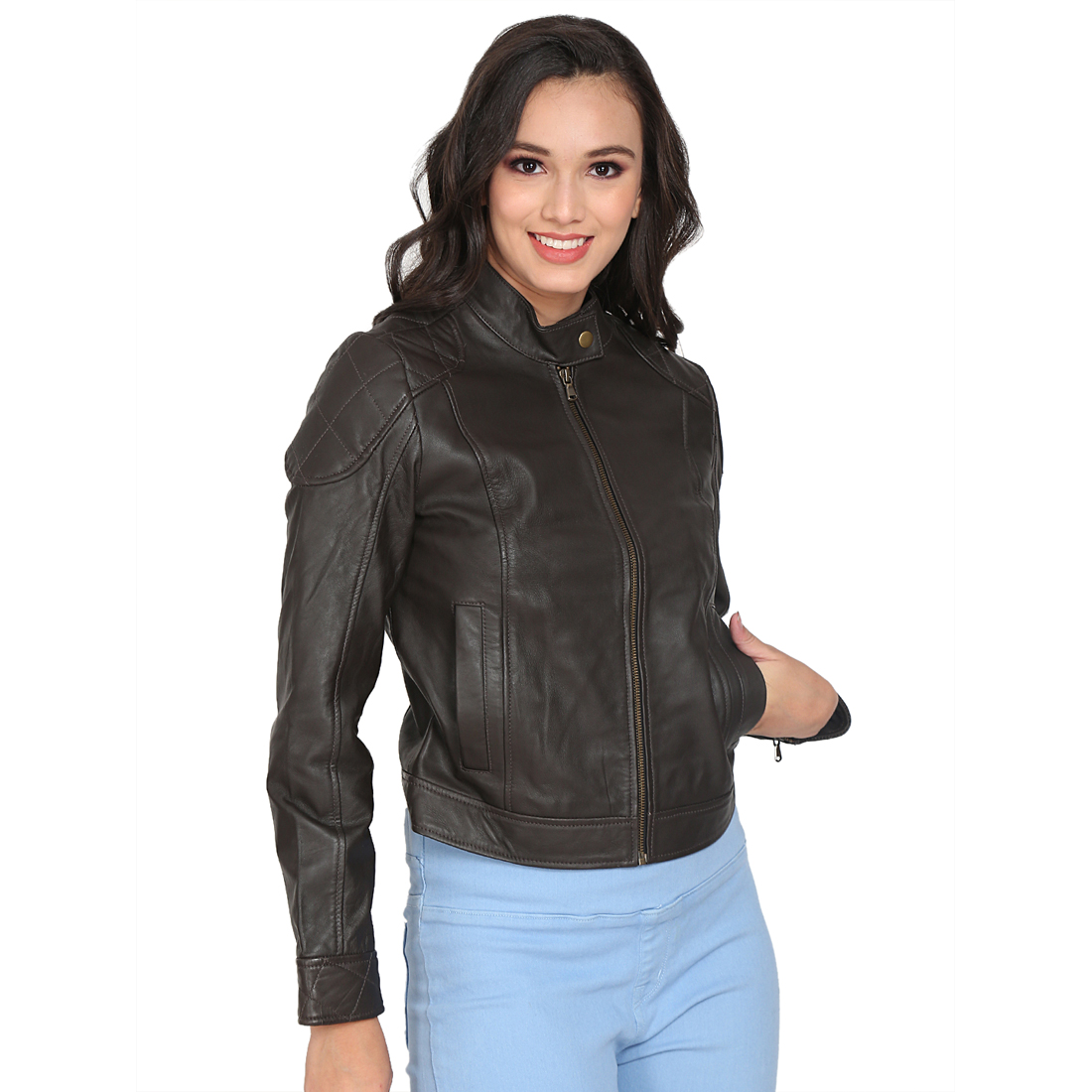 Justanned leather jackets store