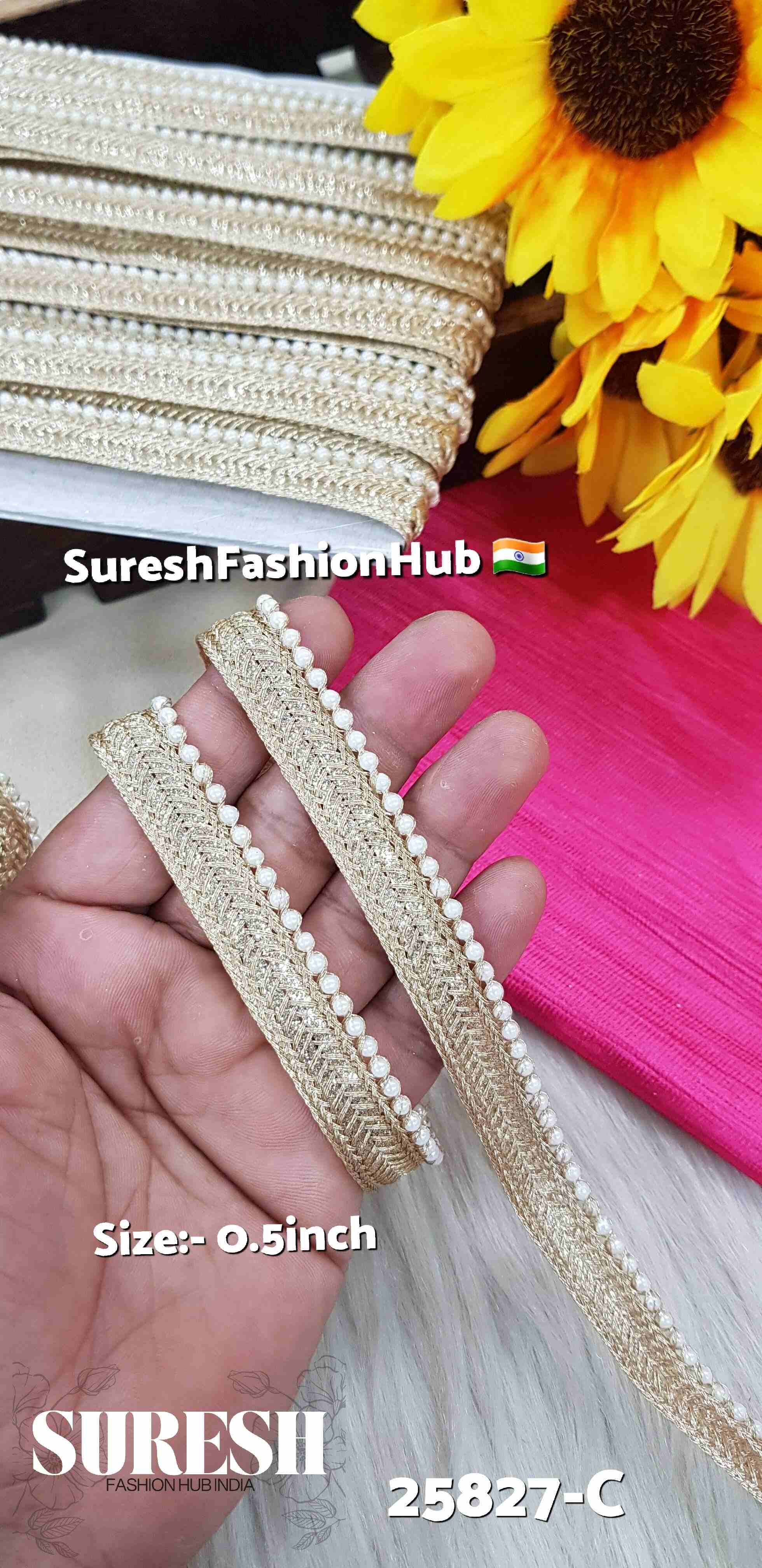 Pearl White Moti Jhalar Lace