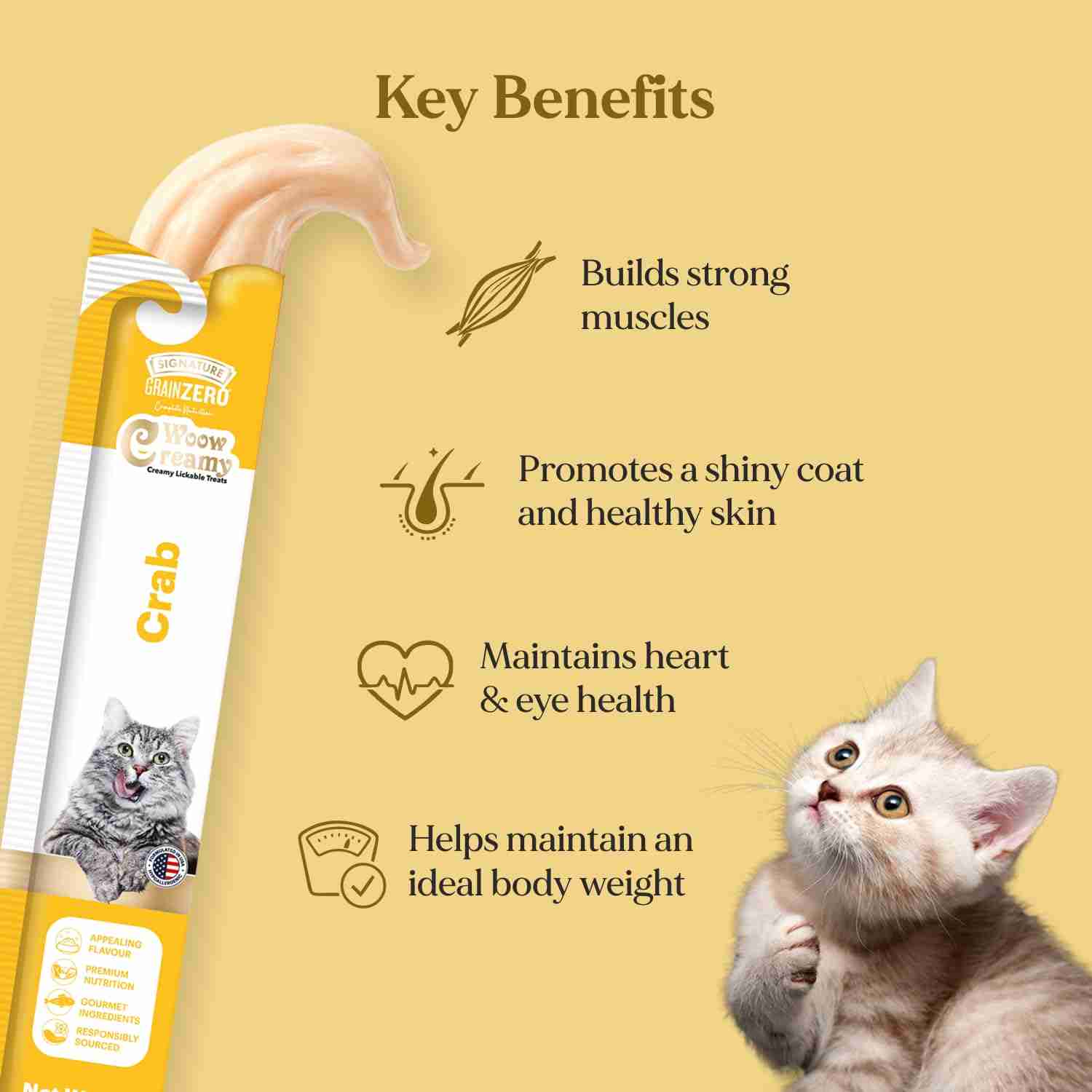 Grain Zero Crab Lickable Creamy Cat Treats