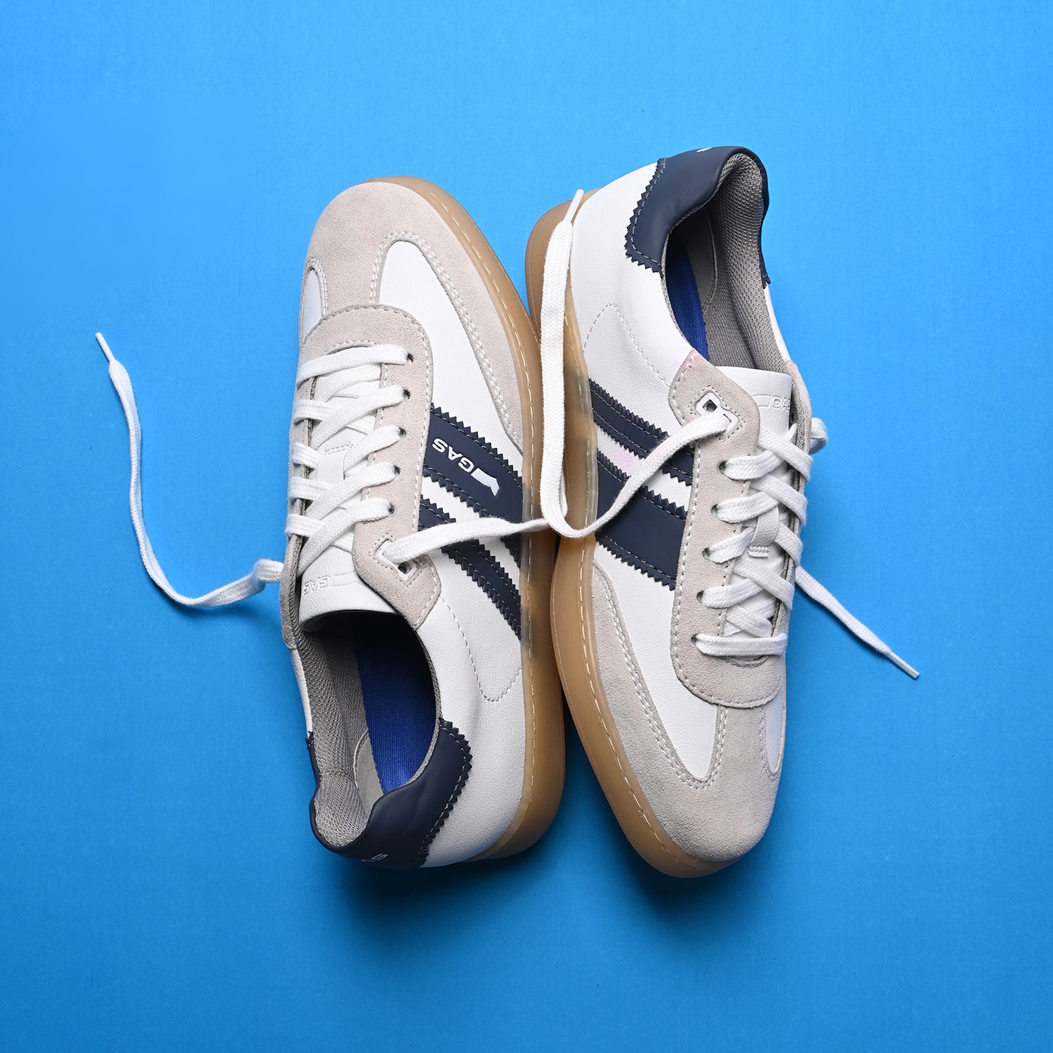 Men Sienna Stride White Navy Casual Sneakers | Centro Shoes & More