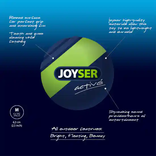 Joyser Active TPU Ball Dog Toy (Blue/Green)