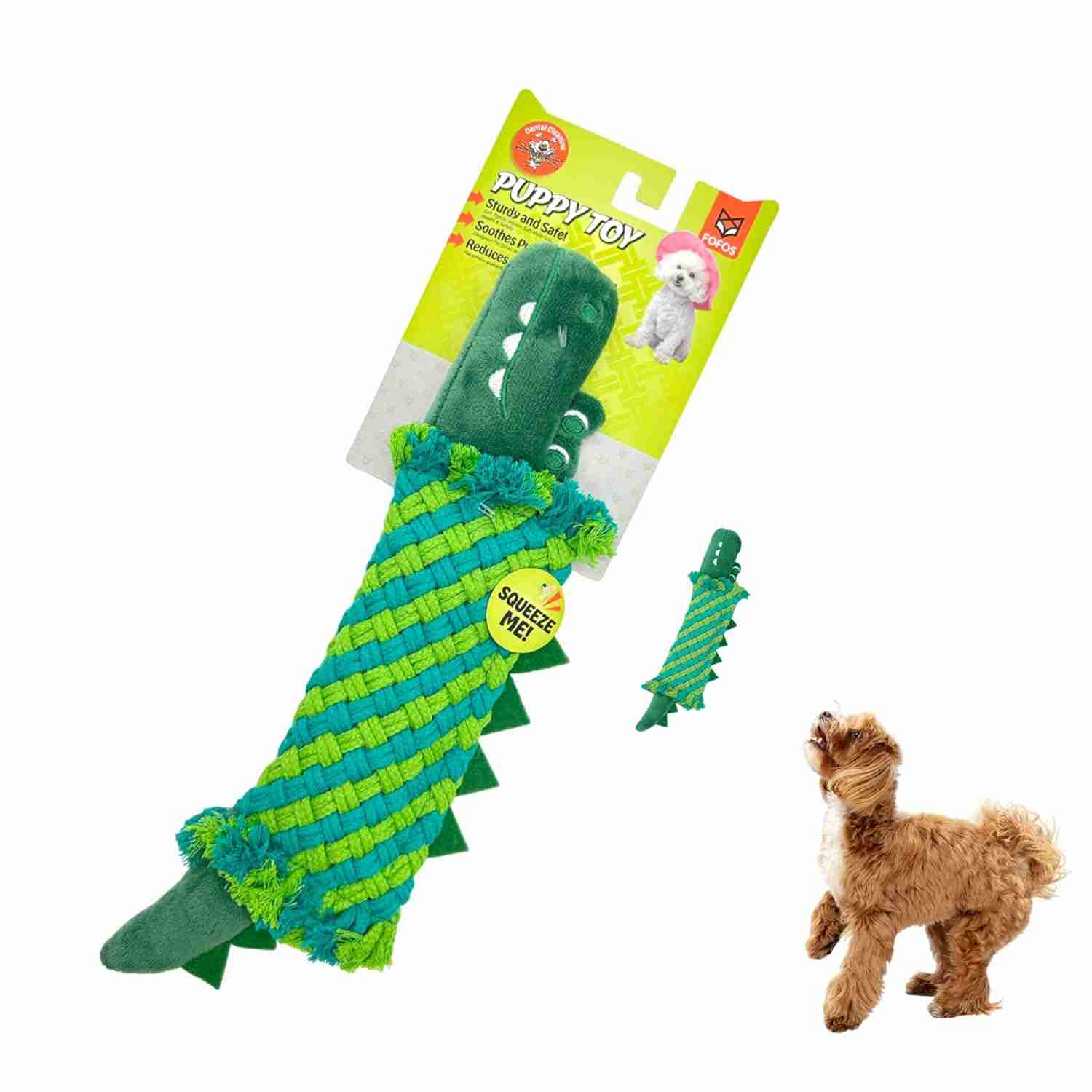 Barkbutler Fofos Dental Crocodile Toy for Dogs 36 CM