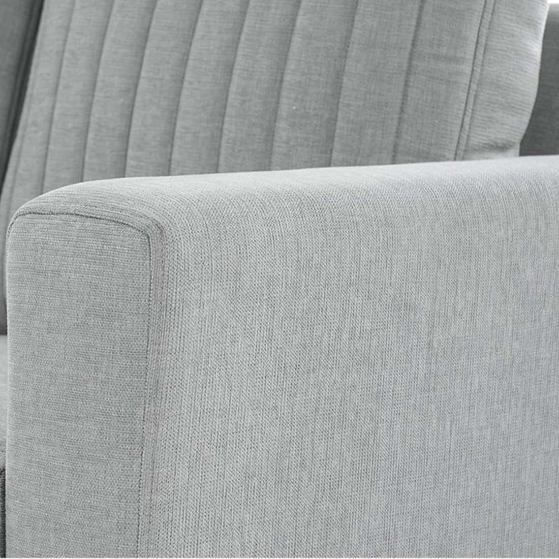 neudot Roman Sofa for Living Room |1 Person Sofa|Premium Fabric with Cushioned Armrest | Solid Wood Frame|1 Seater in Grey Color