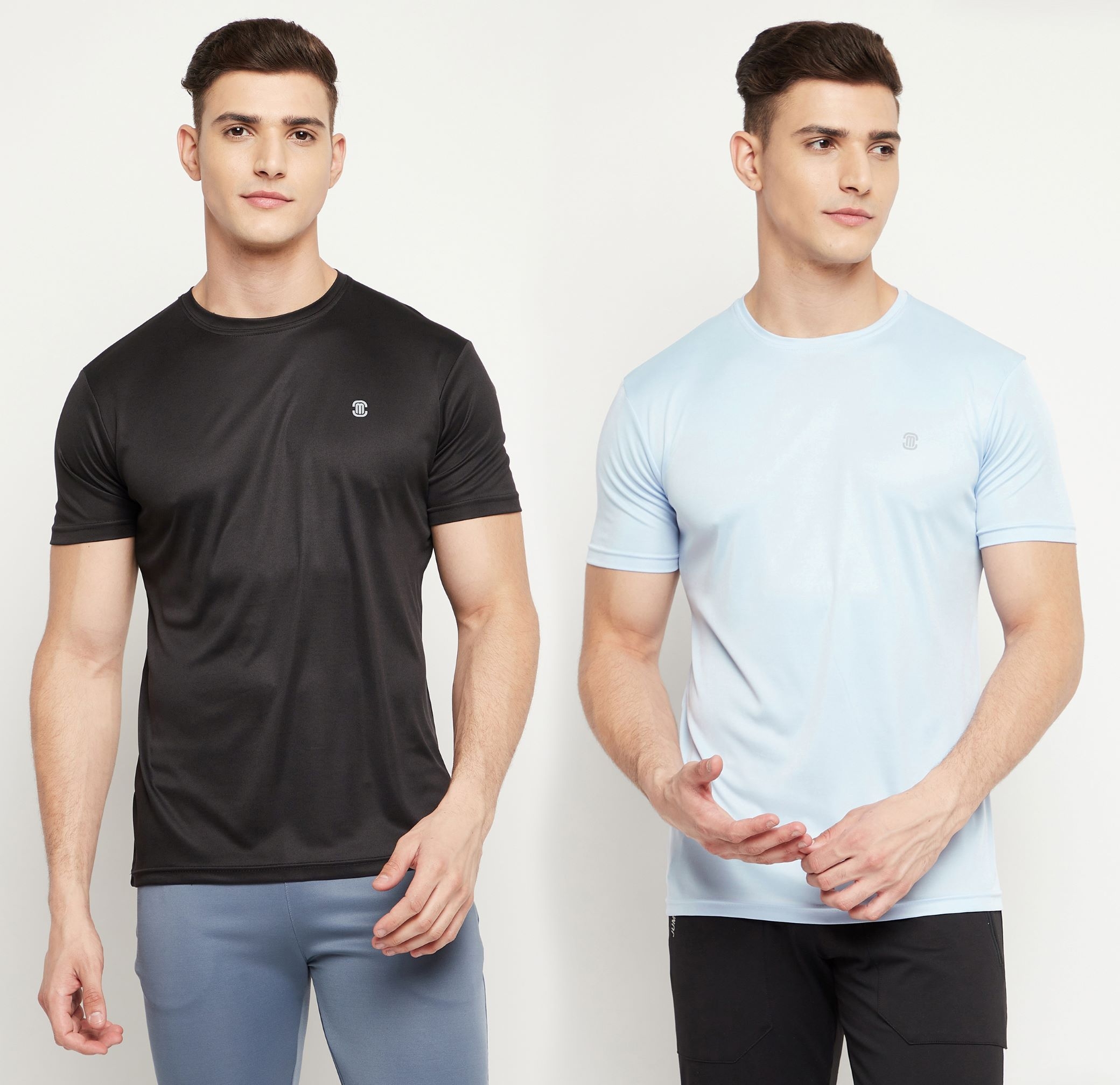 MOZAFIA | Mozafia Combo Pack of Round Neck Short Sleeves Sportswear T-shirt For Men 0