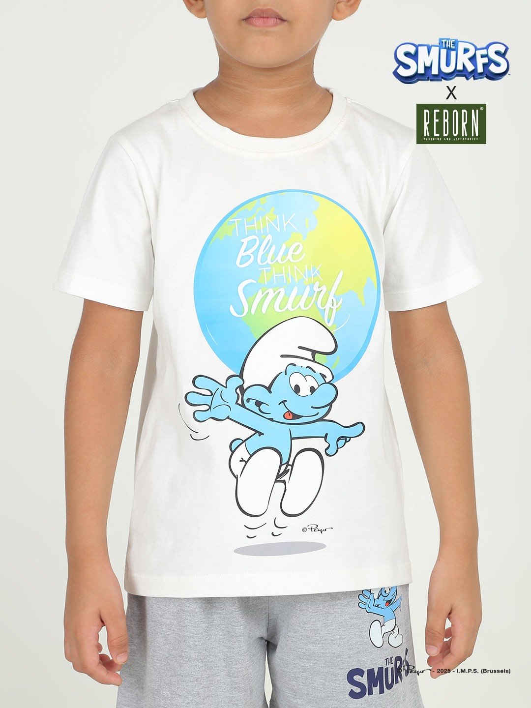 Boys 1 piece chest printed T-shirt- off White