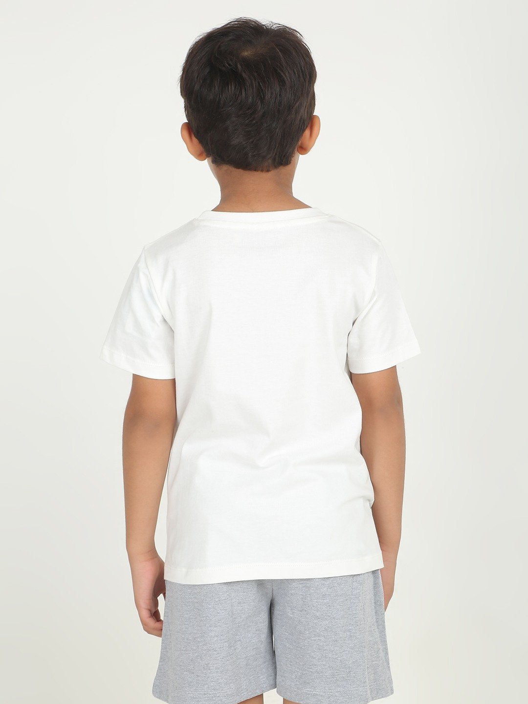 Boys 1 piece chest printed T-shirt- off White