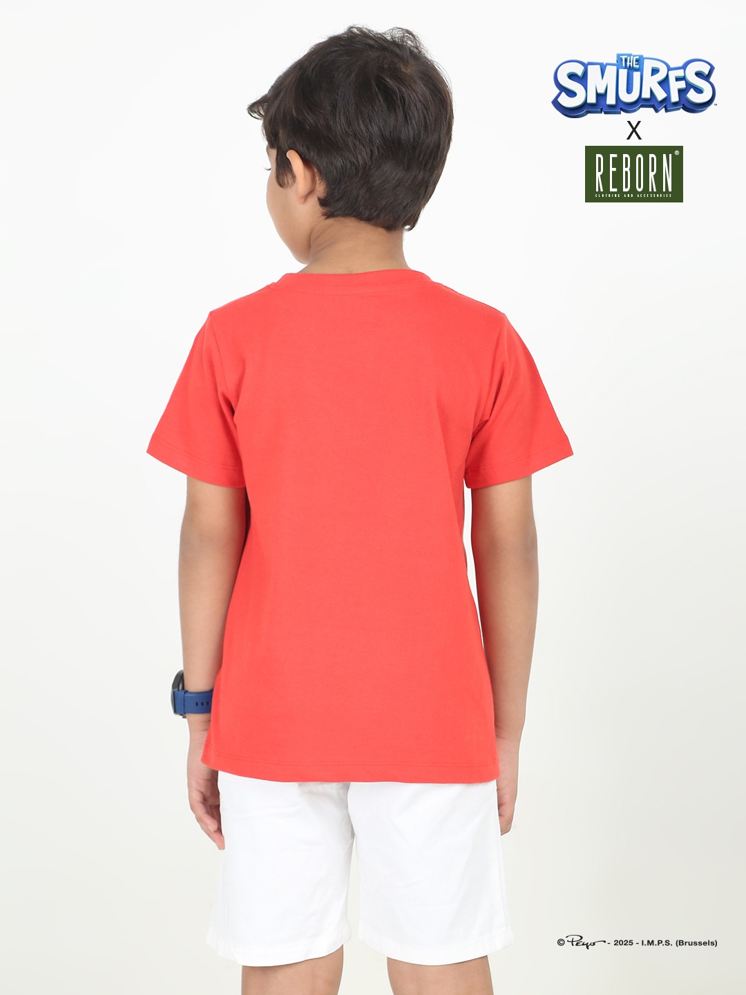 Boys 1 piece chest printed T-shirt- Red