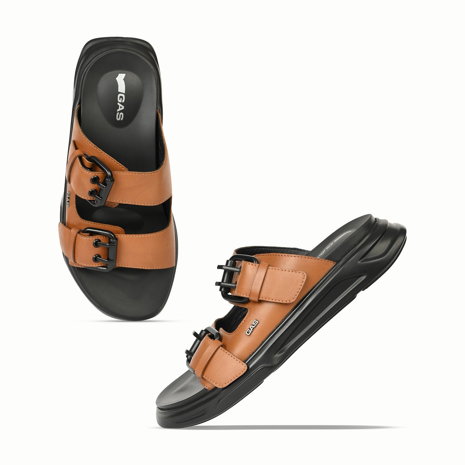 Men’s Tan Tier Buckle Sandals