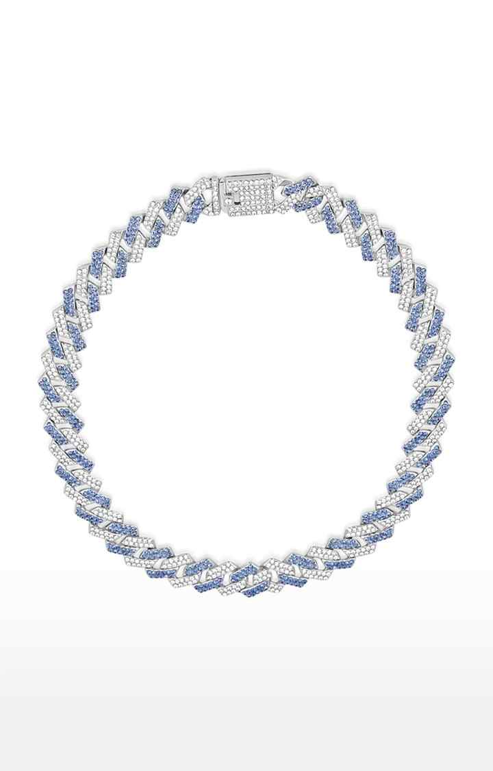 WRAPGAME INDIA | Unisex Iced Blue Cuban Link Chain