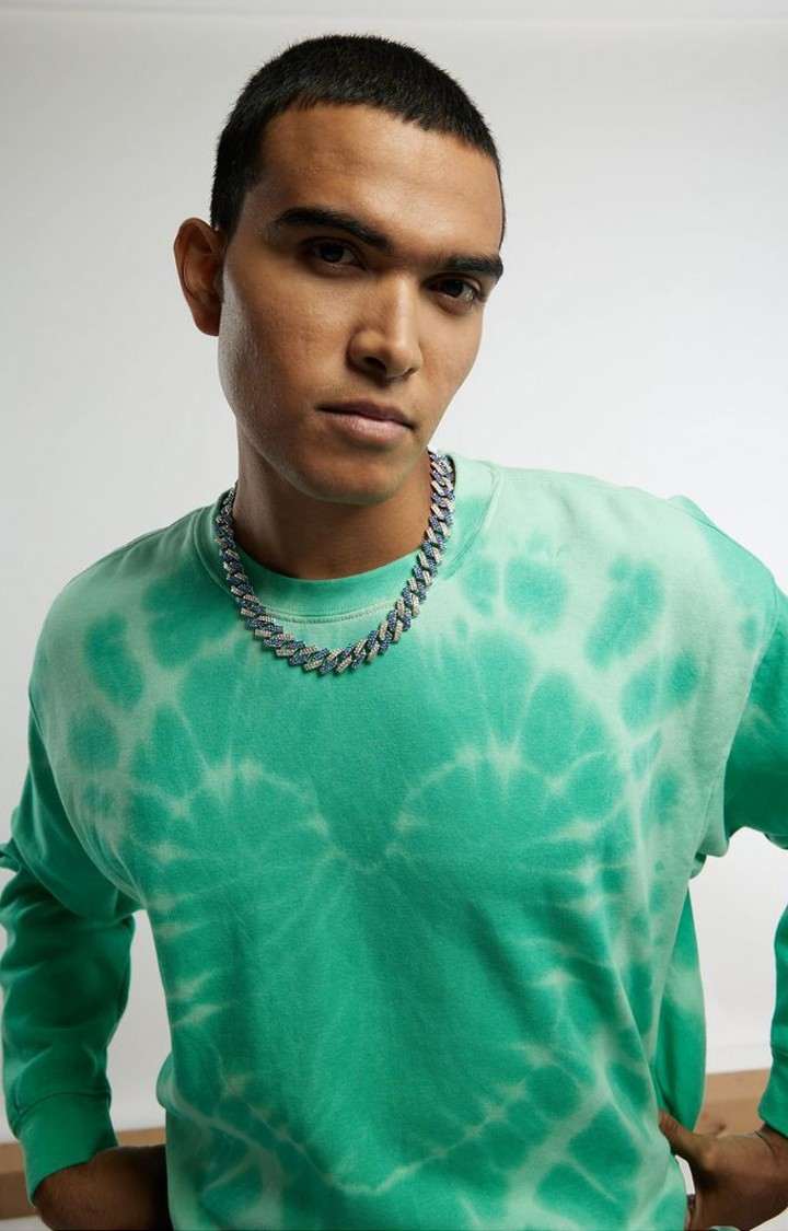 Unisex Iced Blue Cuban Link Chain