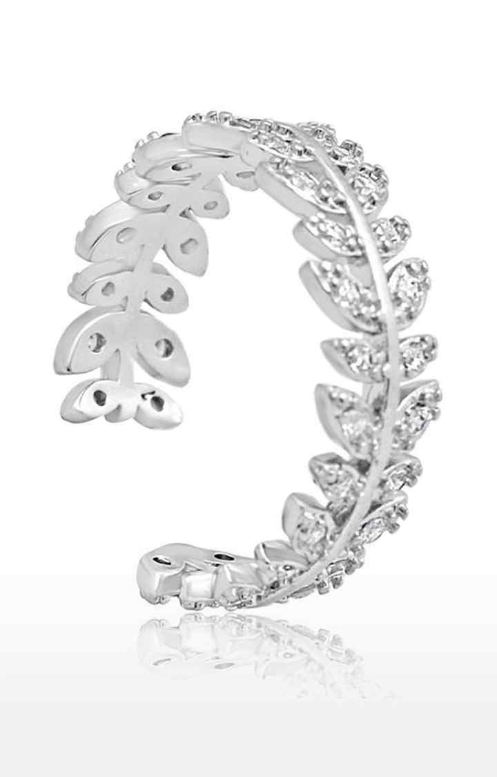 WRAPGAME INDIA | Unisex Silver Iced Olive Ring