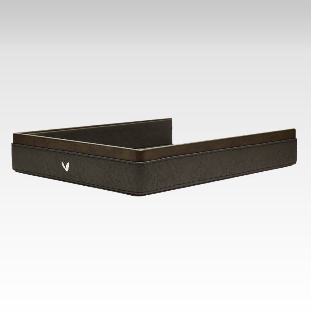 A4 Size Paper Tray / Letter Tray / Desk Organizer / Leather Office Accessory in Premium Faux Leather | Lycra Series | Olive Green