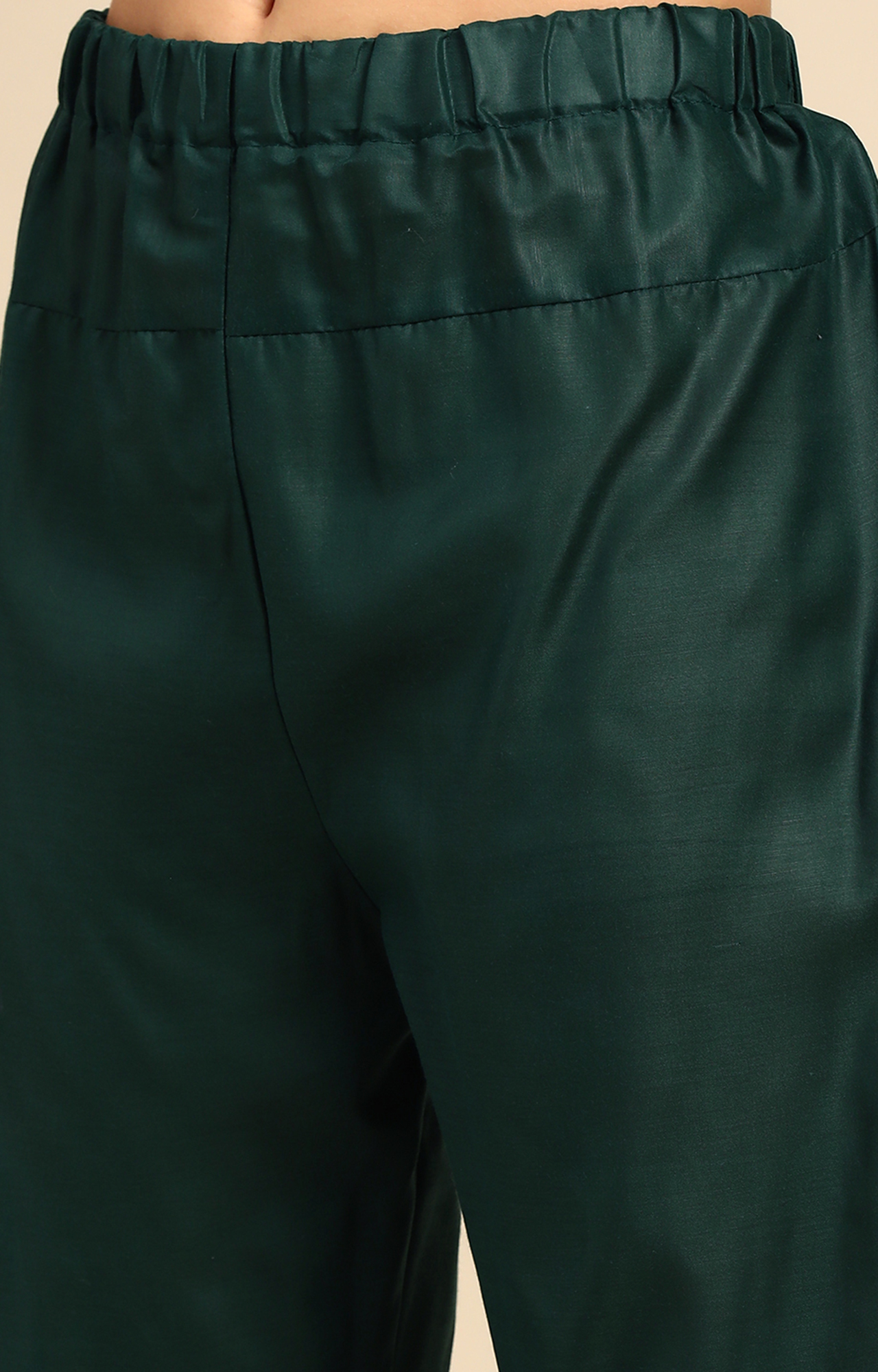 Shaily Women Dark Green Color Cotton Embroidered With Pearl Unstitched Dress Material-VF_KRINA_DGRN_DM