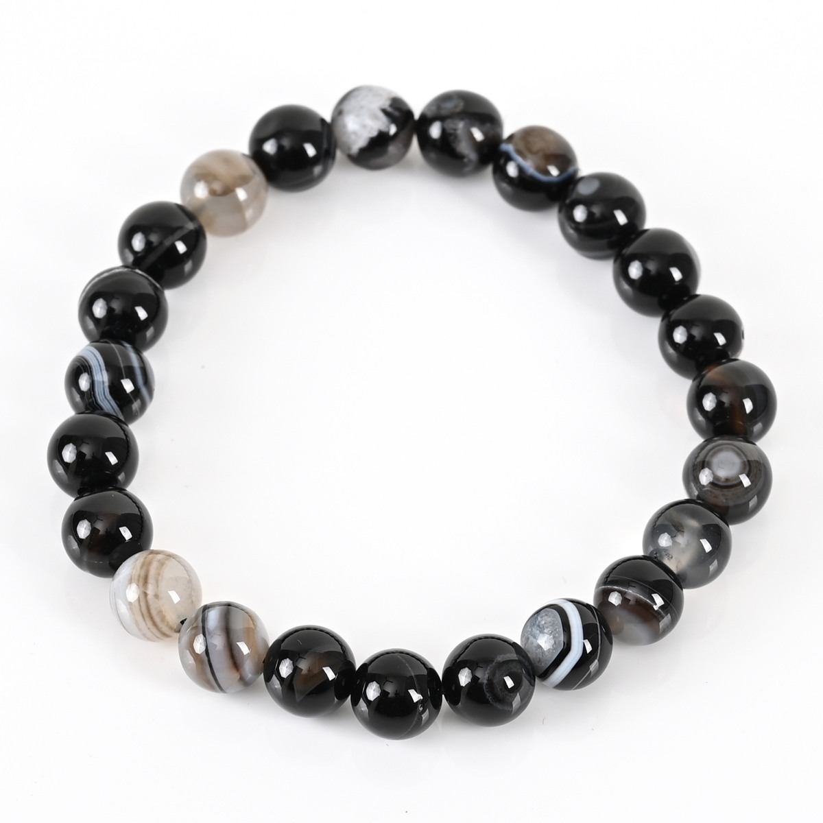 Shiv Ratan Kendra Genuine Sulemani Agate Stretchable Bracelets