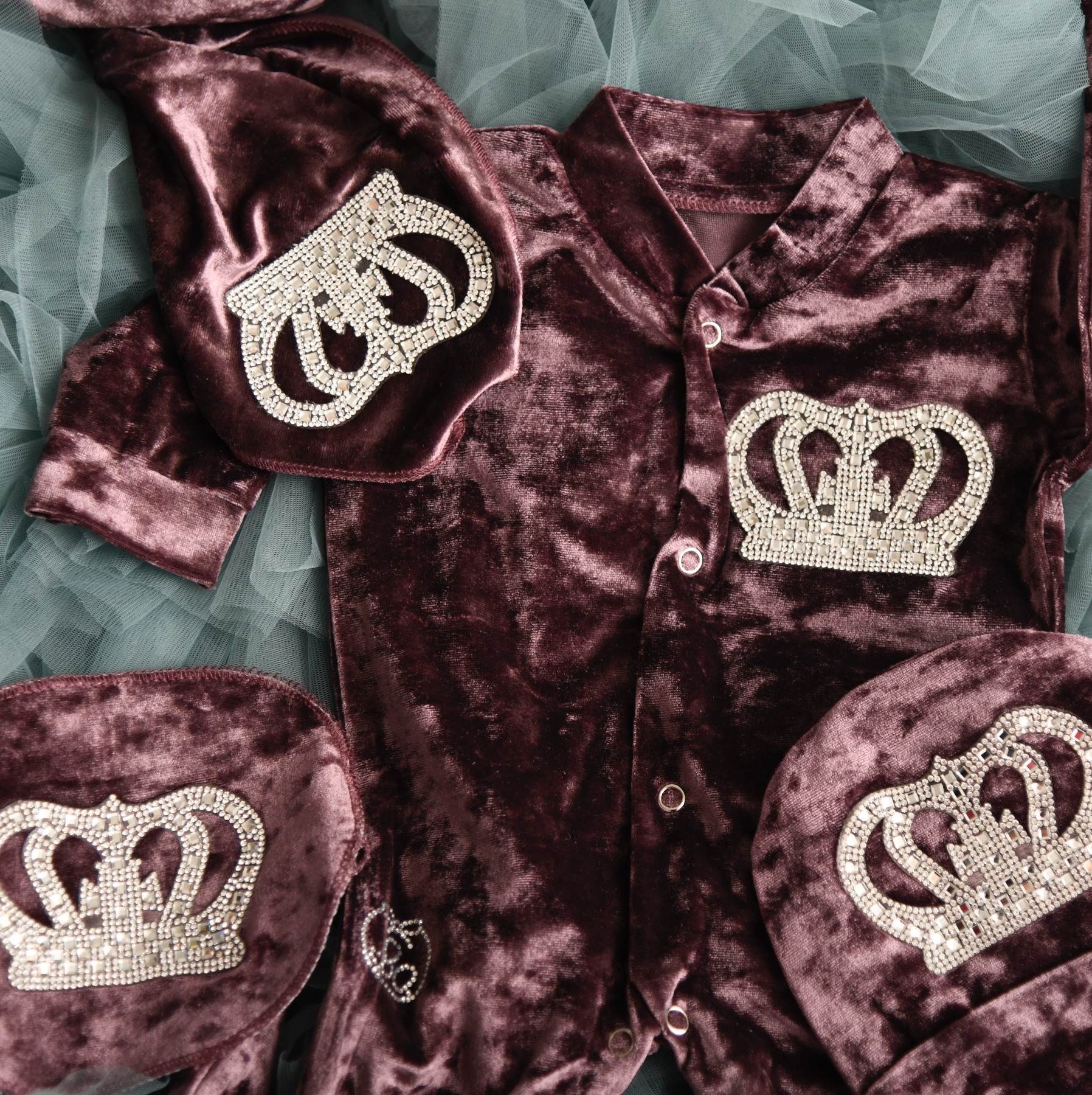 Chocolate Crown Romper