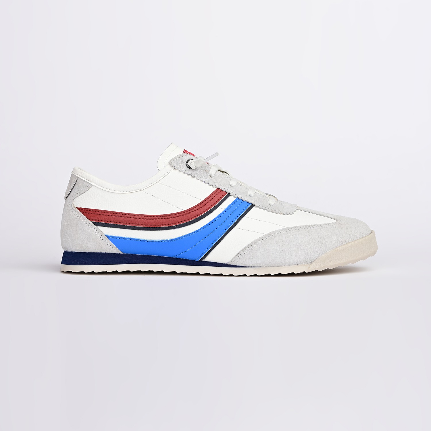 GAS | Men's Quarter-3 White Navy Sneakers|2