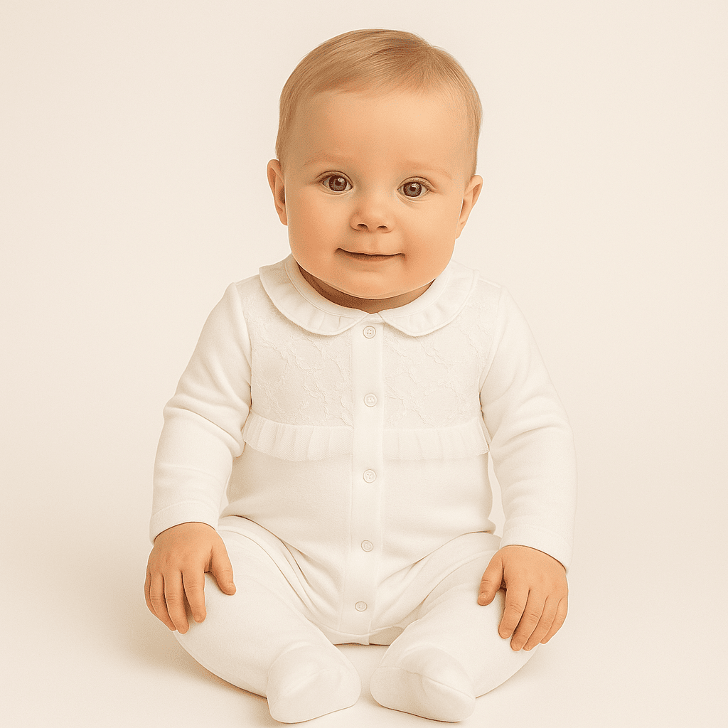 Snowflake Lace Baby Romper