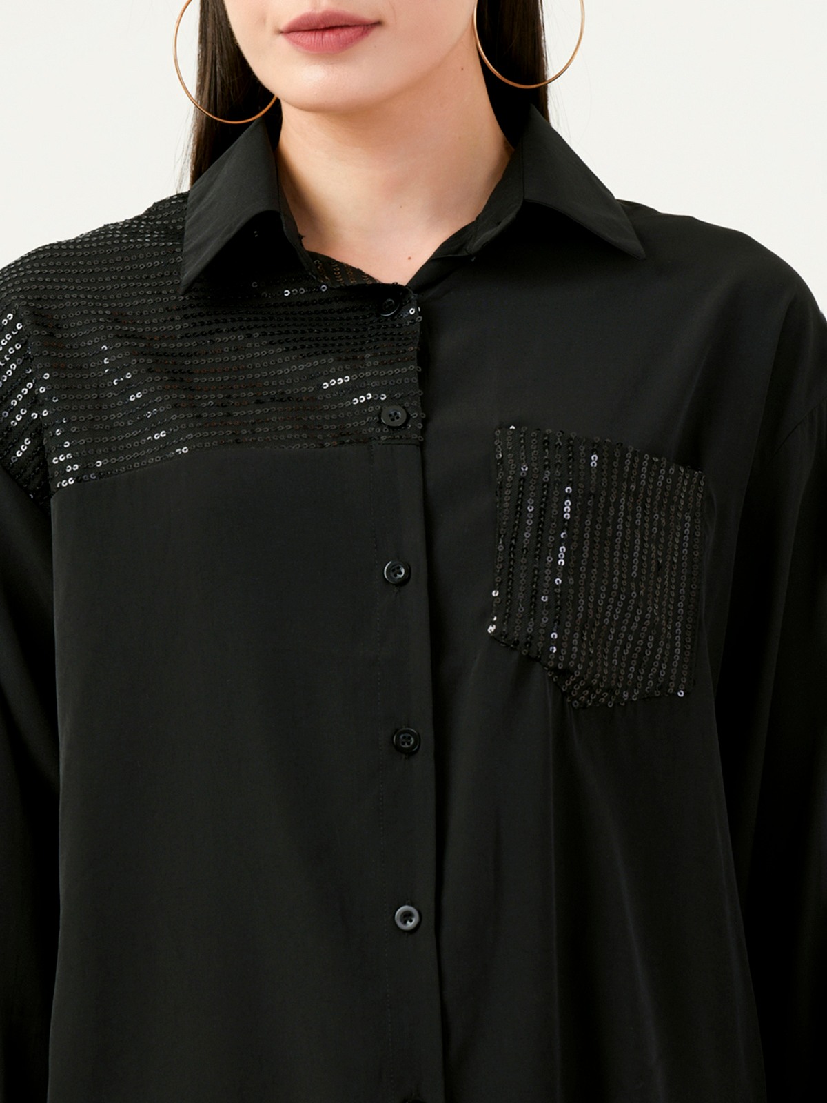 Albion Women Smart Premium Black Casual Shirt