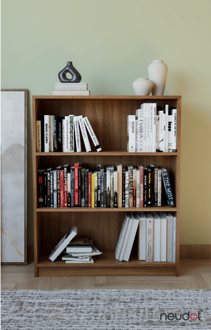Whitman Open Bookshelf (3 Compartments)- Leon Teak Finish