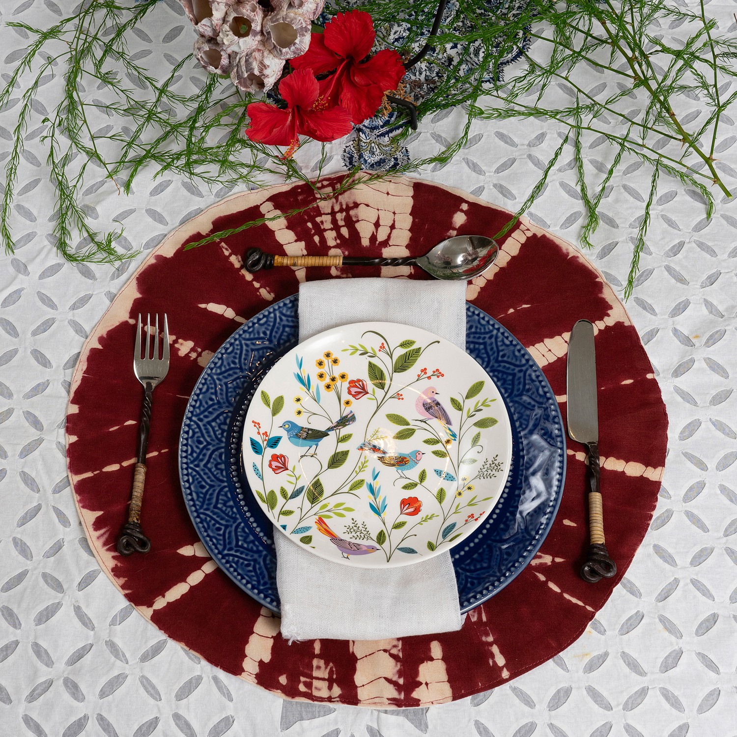 Red Shibori Placemats