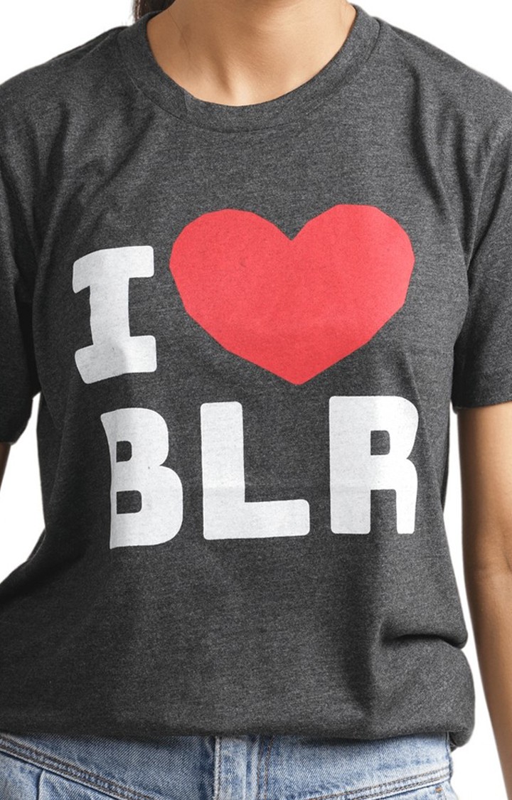 Unisex I Love Bengaluru Tri-Blend T-Shirt in Charcoal