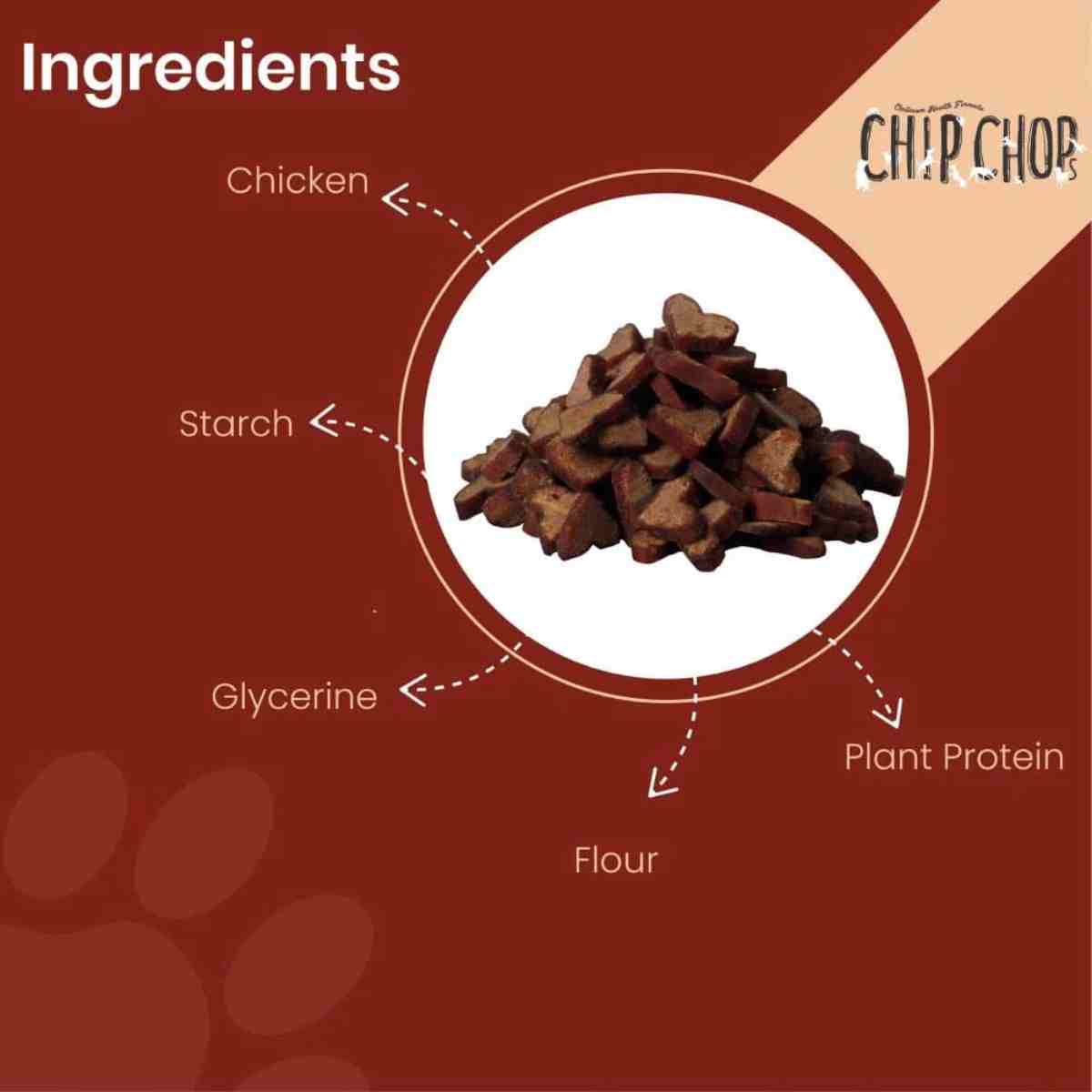 Chip Chops Barbeque Hearts Dog Treat - 70gm