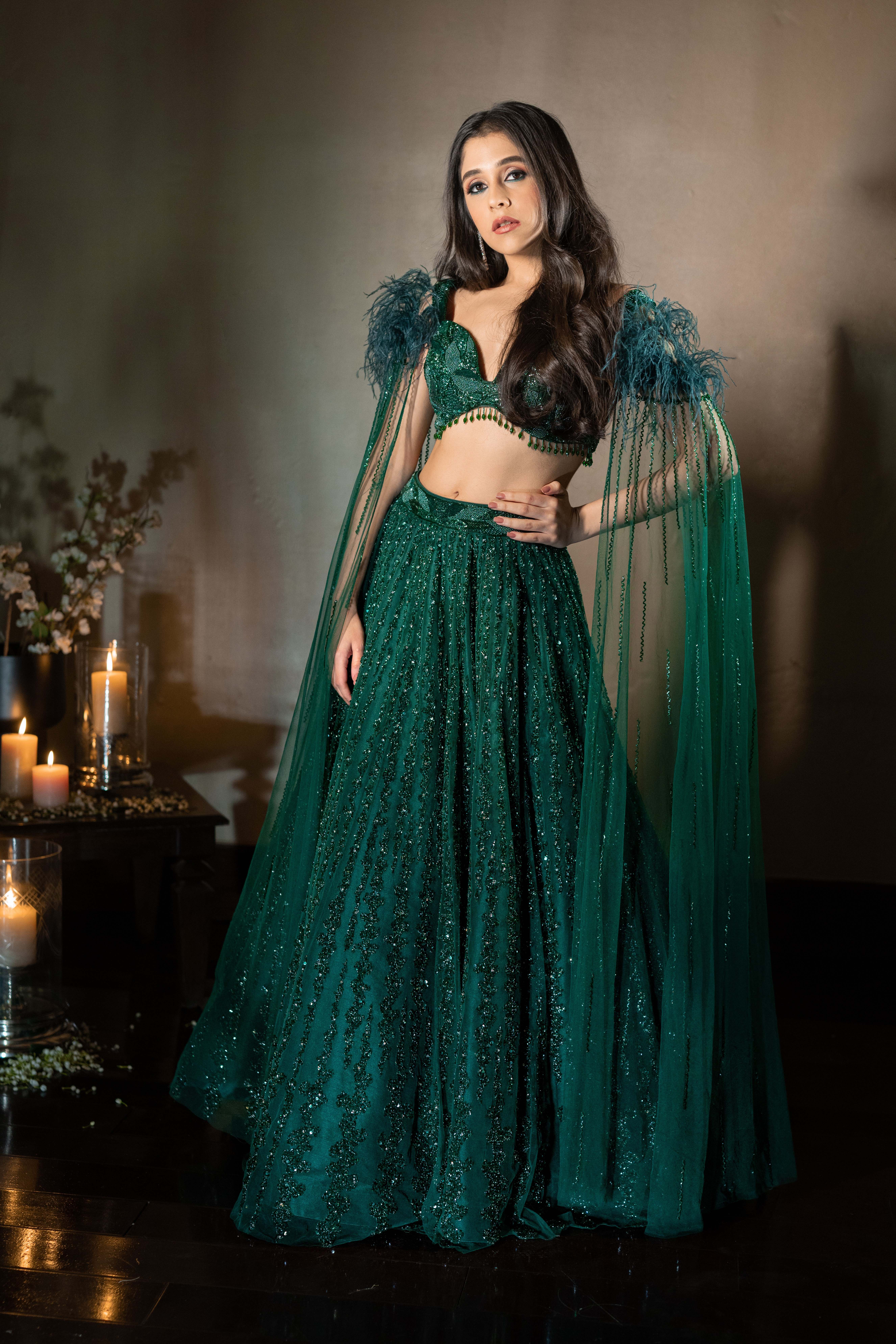 Emerald Green Lehenga