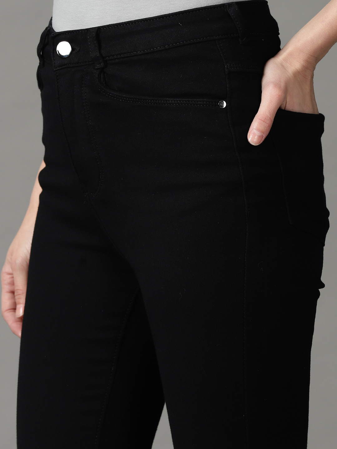 SHOWOFF Women Black Solid  Bootcut Jeans
