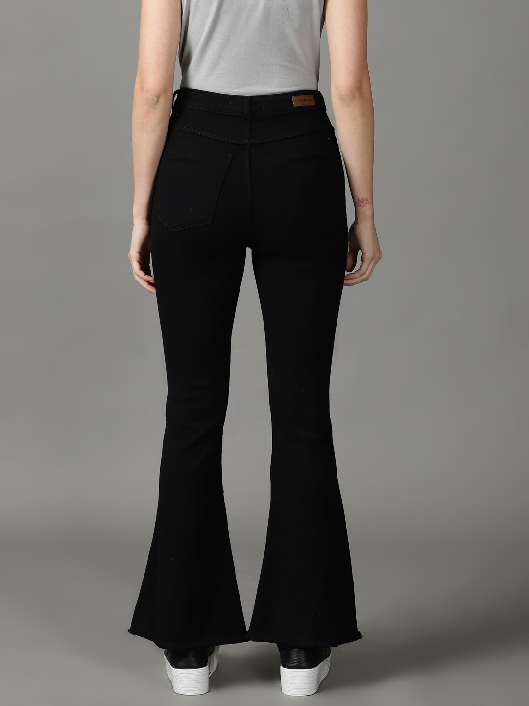 SHOWOFF Women Black Solid  Bootcut Jeans