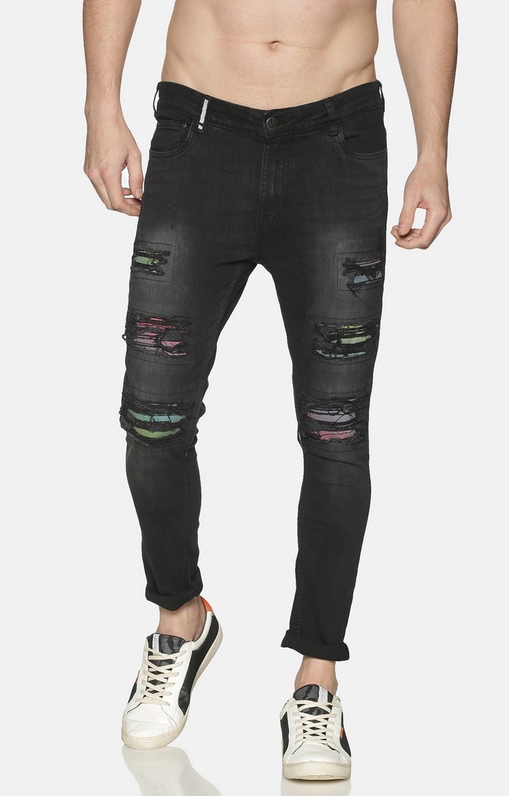 IMPACKT | Impackt Men's Skinny Jeans With Printed Patch & Distressed 0