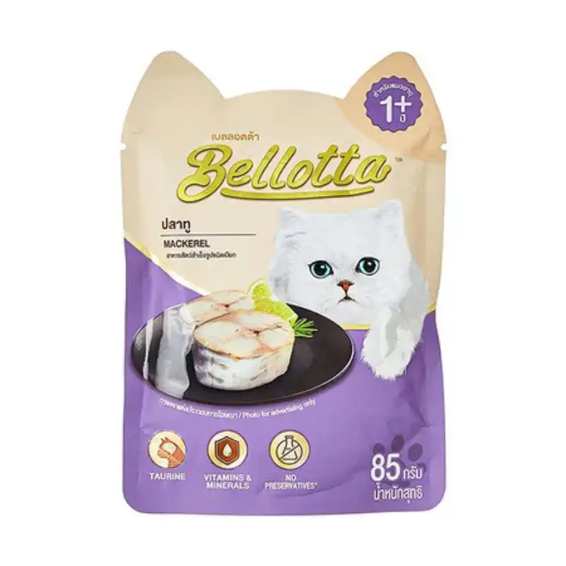 Bellotta Mackerel Wet Cat Food Pouch, 85g