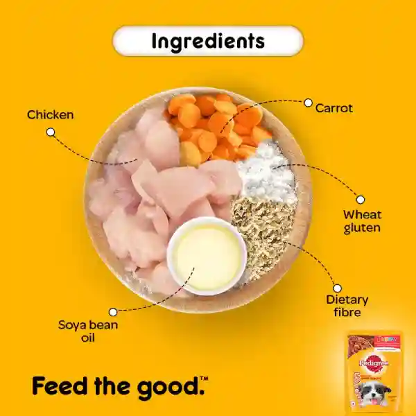Pedigree Chicken And Liver Chunks Gravy With Veg Wet Puppy Food - 70 g